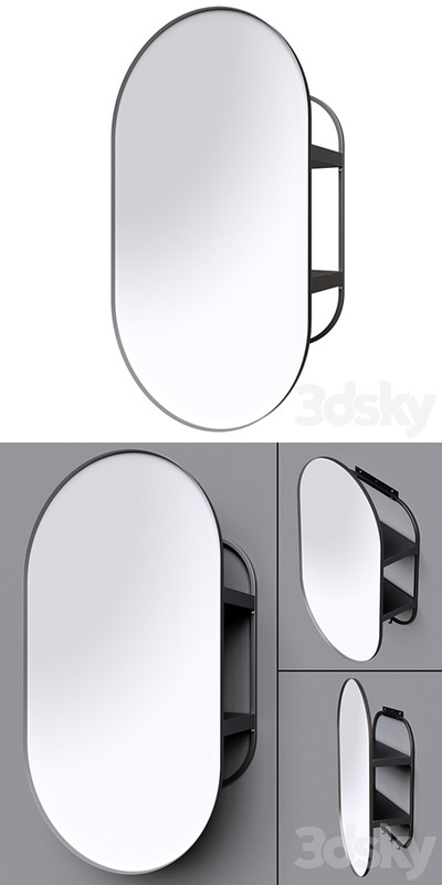 LINDBYN Mirror with storage compartment